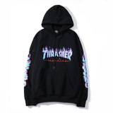 Thrasher Hoodie Autumn and Winter Flame Men and Women Casual Hooded Coat