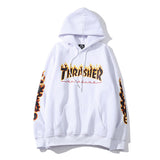 Thrasher Hoodie Autumn and Winter Flame Men and Women Casual Hooded Coat