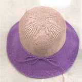 Straw Hat Extra Fine Raffia Hat Women 'S Hand-Woven Fisherman Basin Hat