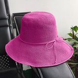 Straw Hat Extra Fine Raffia Hat Women 'S Hand-Woven Fisherman Basin Hat