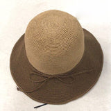 Straw Hat Extra Fine Raffia Hat Women 'S Hand-Woven Fisherman Basin Hat