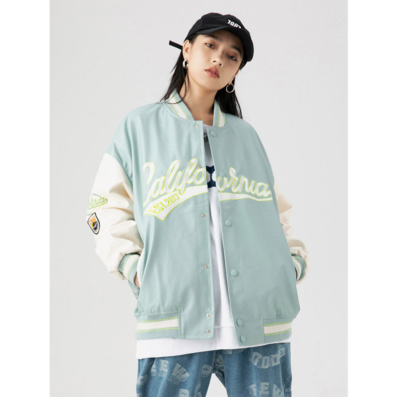 Letterman Jacket Outfit Senior Jackets Varsity Baseball Coat Spring and Autumn Jacket Men's Embroidered Loose Baseball Uniform Coat