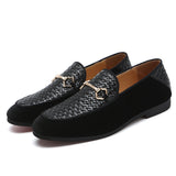 Indo Western Shoes Men's Loafer Vintage British Pointed Leather Shoes