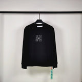 Off White Sweatshirts Long Sleeve round Neck Sweater Winter Ow Log Worker D Three-Dimensional Effect