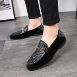 Indo Western Shoes Men's Loafer Vintage British Pointed Leather Shoes
