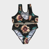 Women Plus Size Swimwear Bikinis Sexy Print Split Swimsuit for Women