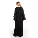 Muslim Women Stylish Kashibo Abaya Muslim Ladies Long Gown Islamic Clothing Jilbab Jalabiya Fashion Long Sleeve Embroidered Slim Dress