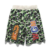 Shark Print Shorts Trendy Brand Camouflage Teeth Printed Men's Cotton Shorts