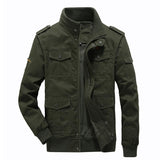 Men Fit Bomber Jacket Windbreaker Moto Street Coat Autumn Standing Collar plus Size Jacket Cotton Outdoor Loose Multi-Pocket Workwear Men's Coat
