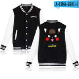 Men and Women Pokemon Pikachu Coat Baseball Uniform Jacket