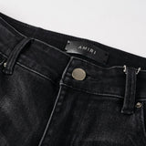 Amiri Jeans Casual Hip Hop Wash Splash-Ink Painted Slim Jeans Casual Fashionable 8638