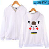 Men and Women Pokemon Pikachu Coat Zipper Hooded Sweater