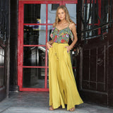 Beth Dutton Bohemian Dress Summer Spring Midi Dresses Vacation Style Two-Piece Large Pleated Printed Dress