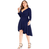 Women Plus Size Dresses Fashion V-neck Smocked Sexy Dress for Women