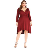 Women Plus Size Dresses Fashion V-neck Smocked Sexy Dress for Women