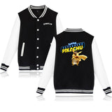Men and Women Pokemon Pikachu Coat Baseball Uniform Jacket