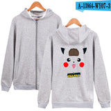 Men and Women Pokemon Pikachu Coat Zipper Hooded Sweater
