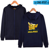 Men and Women Pokemon Pikachu Coat Zipper Hooded Sweater