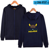 Men and Women Pokemon Pikachu Coat Zipper Hooded Sweater