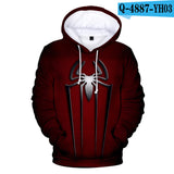 Men Spider Hoodie Spider-Man 3D Printed Hood Sweatshirt