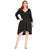 Women Plus Size Dresses Fashion V-neck Smocked Sexy Dress for Women