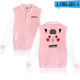 Men and Women Pokemon Pikachu Coat Baseball Uniform Jacket