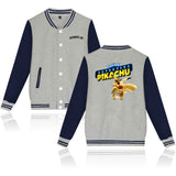 Men and Women Pokemon Pikachu Coat Baseball Uniform Jacket