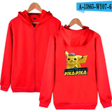 Men and Women Pokemon Pikachu Coat Zipper Hooded Sweater