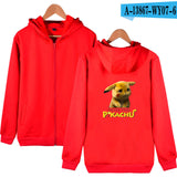 Men and Women Pokemon Pikachu Coat Zipper Hooded Sweater