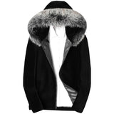 Beaver Coat Men Marten Overcoats Men's Hooded Jacket