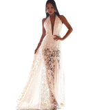 Emily Ratajkowski Dress Sleeveless Halter Backless Fashion Dress Lace Dress