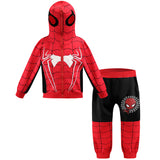 Spider Man Hoodie & Pant 2 Piece Set Zipper Jacket Trousers