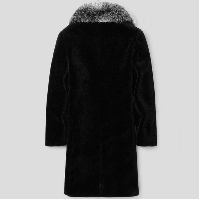 Beaver Coat Men's Fleece Imitated Mink Coat Men's plus Size Casual