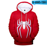 Men Spider Hoodie Spider-Man 3D Printed Hood Sweatshirt