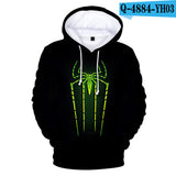 Men Spider Hoodie Spider-Man 3D Printed Hood Sweatshirt