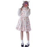 Gothic Lolita Harajuku Style Clothing JSK Cute Sweet Soft Girl Dress Polka Dot Chiffon