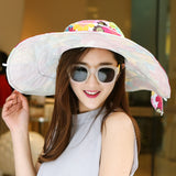 Kentucky Derby Hats UV Protection Women Folding Beach Hat