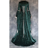 Vintage Empire Waist Dress Vintage Medieval Long Women's Dress with Bell Sleeves