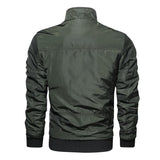 Men Fit Bomber Jacket Windbreaker Moto Street Coat Autumn Solid Color Stand Collar Casual Men's Jacket Slim Fit Youth Flight Suit Jacket Men