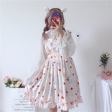 Gothic Lolita Harajuku Style Clothing JSK Cute Sweet Soft Girl Dress Polka Dot Chiffon