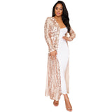 The Great Gatsby Dresses Sexy Sequined Formal Dress See-through Cardigan Sequins Dress