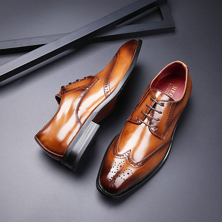 Indo Western Shoes Floral Locke British Style Genuine Leather Business Formal Wear Leather Shoes