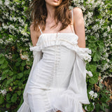 Body Fitting Dresses Breasted Lace Stitching Chest-Wrapped Dress