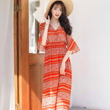 Beth Dutton Bohemian Dress Summer Spring Midi Dresses Chiffon High Waist Long Skirt Summer Seaside Vacation Beach Skirt