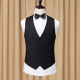 Tuxedo Vests Spring and Autumn Business Slim Gray Suit Vest Men's Suit Vest Leisure Professional Vest Men's Vest