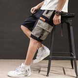 Men's Large Size Sports Retro Cargo Shorts Summer Fashion Men's Casual Function Multi-Pocket Large Size Cargo Pants Shorts Loose Men Cargo Pant