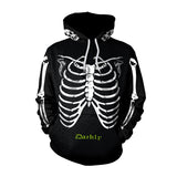 Skeleton Hoodie 3D Skull Printed Hoodie