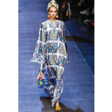 Women Plus Size Dresses Bohemian Beach Evening Dress Printed Dress