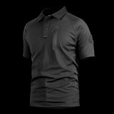 Tactics Style T Shirt for Men T-shirt Tactical Quick-Drying T-shirt Lapel Polo Short Sleeve T-shirt