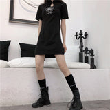 Gothic Lolita Harajuku Style Clothing Retro Short Sleeve Cheongsam Embroidered Dress